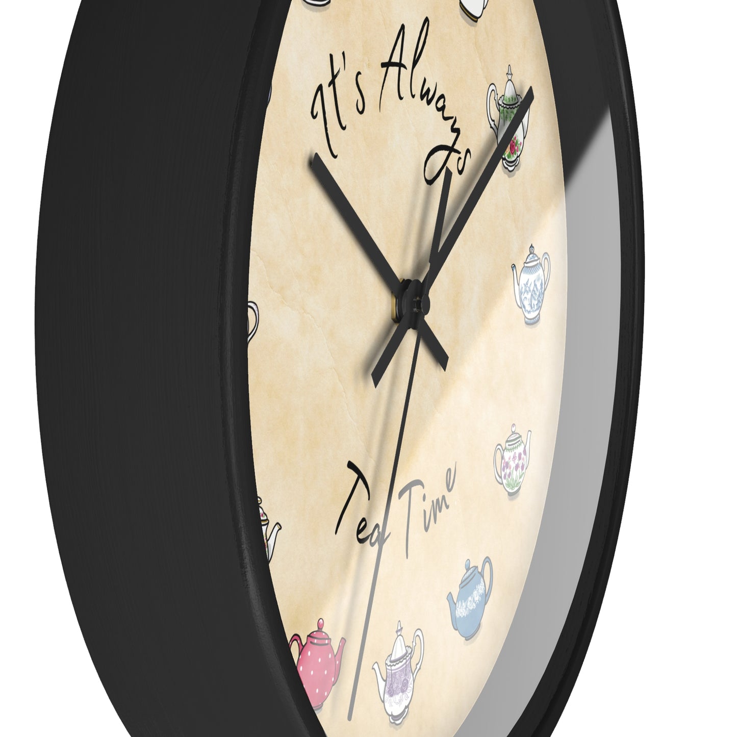 Always Tea Time Teapots Wall Clock