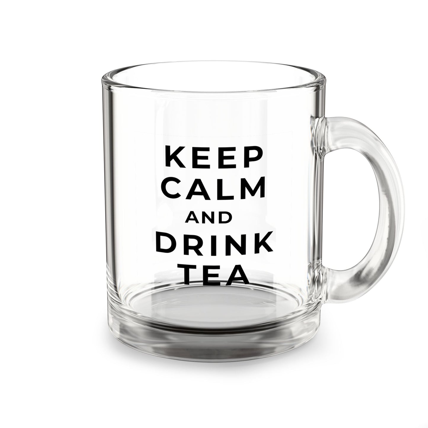 Keep Calm Clear Glass Mug