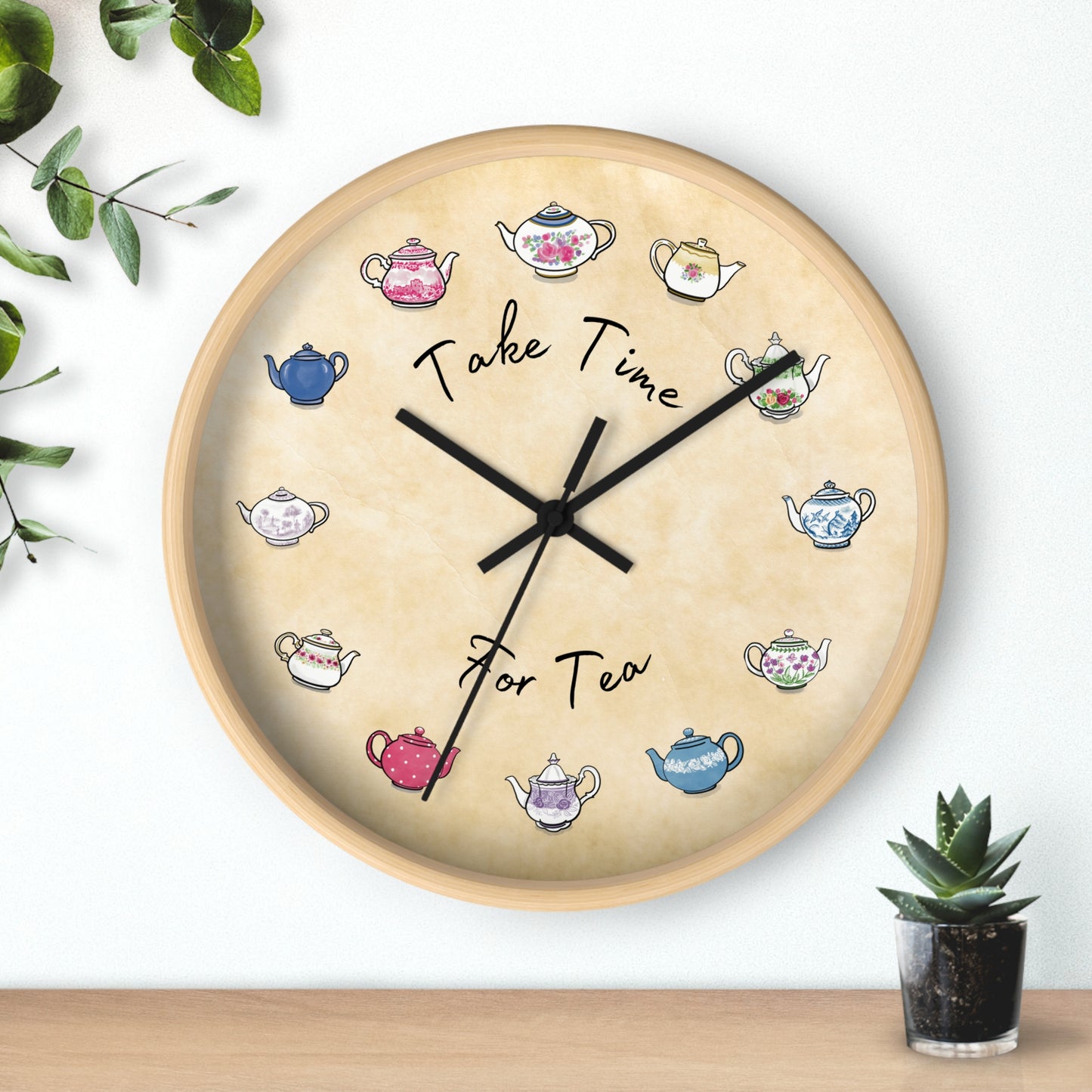Take Time for Tea Teapots Clock