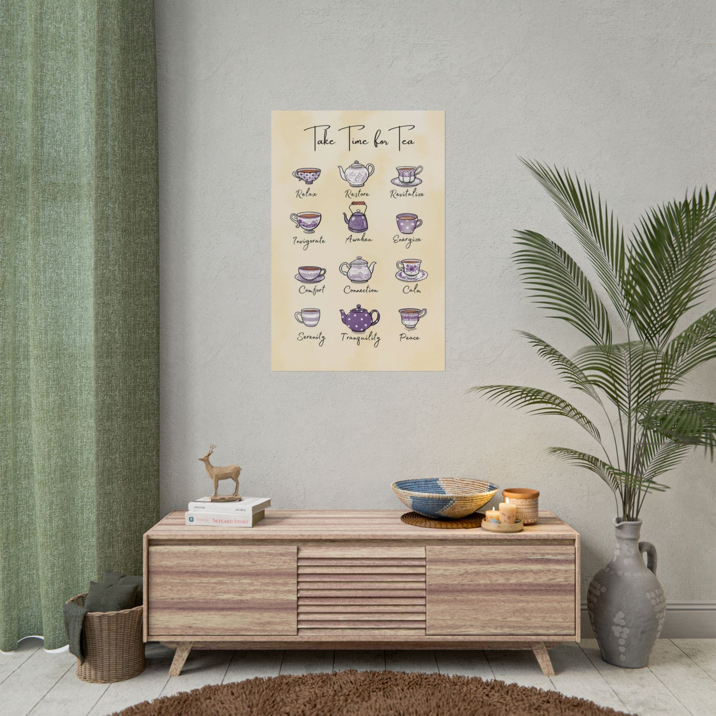 Lilac Tea Emotions Poster