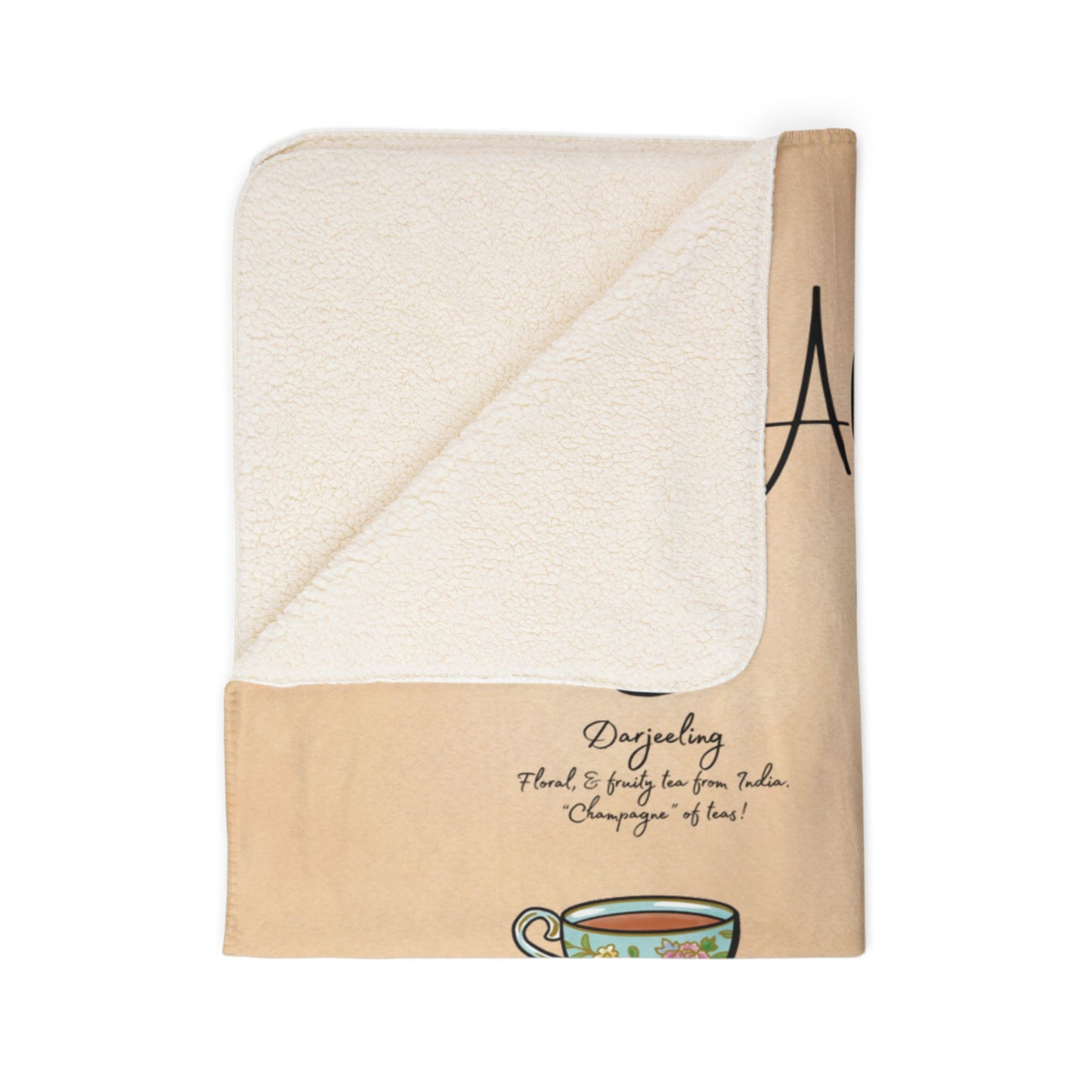 Always Teatime Cozy Fleece Sherpa Blanket