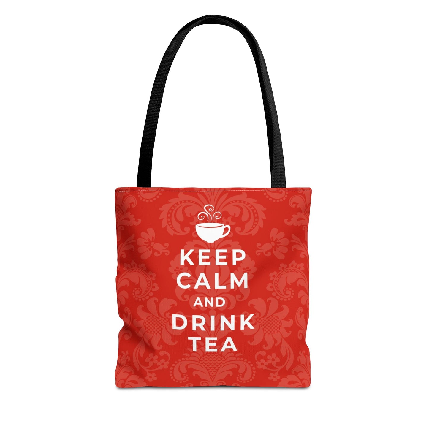 Red Keep Calm Tea Lover Tote Bag