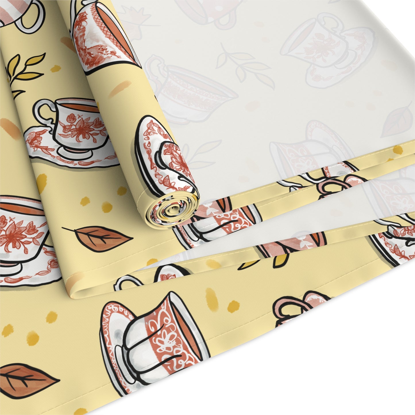 Autumn Teacups Table Runner