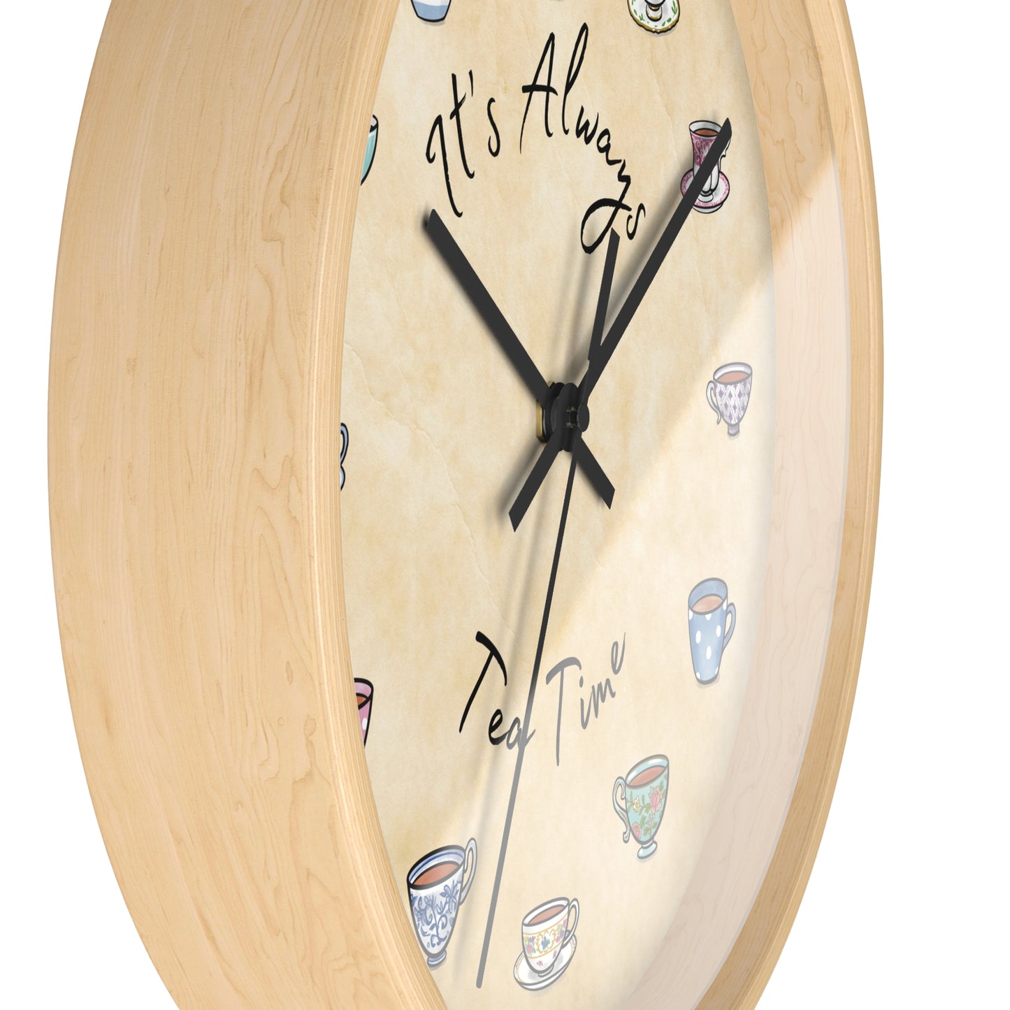 Always Tea Time Multi Color Teacup Wall Clock