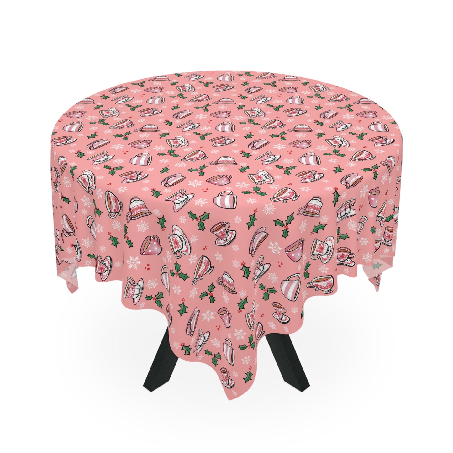 Christmas Teacup Tablecloth