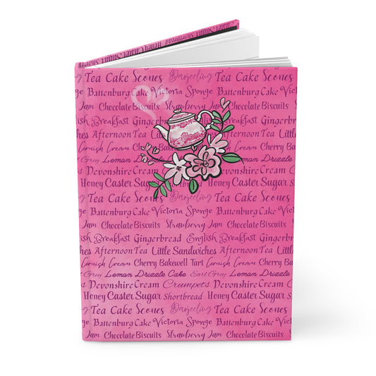 Pink Teapot Hard Cover Journal