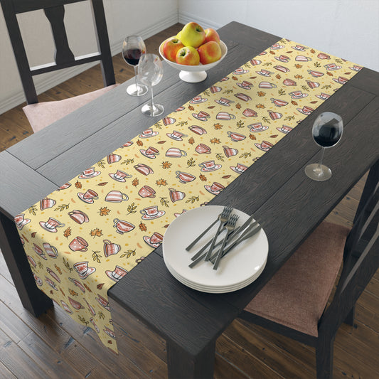 Autumn Teacups Table Runner