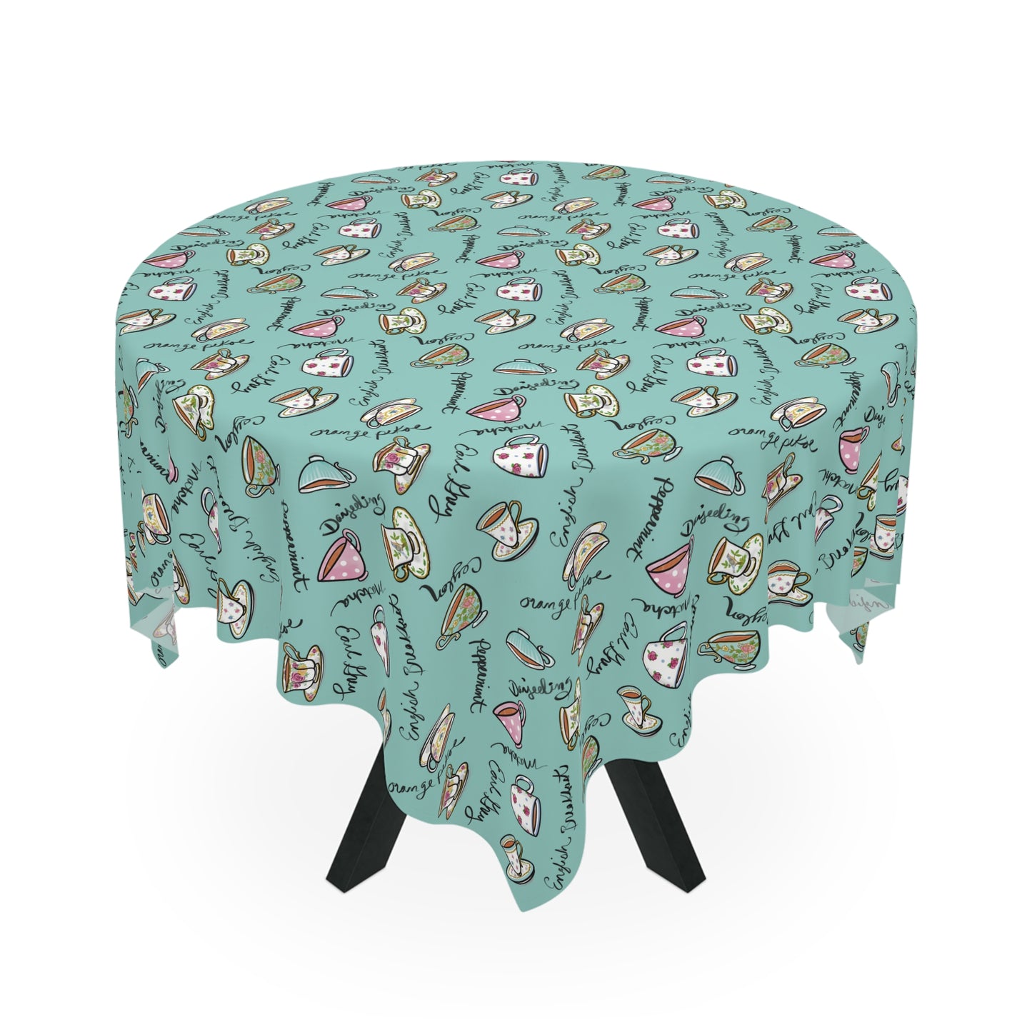 Colorful Teacup Tablecloth