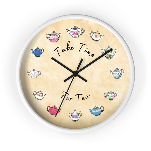 Take Time for Tea Teapots Clock