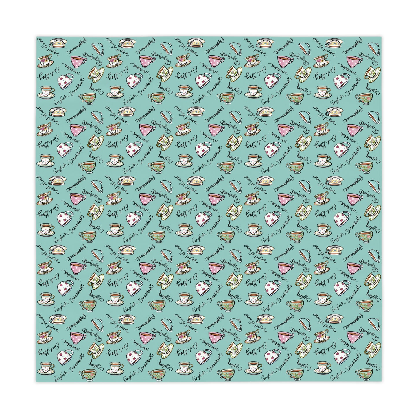 Colorful Teacup Tablecloth