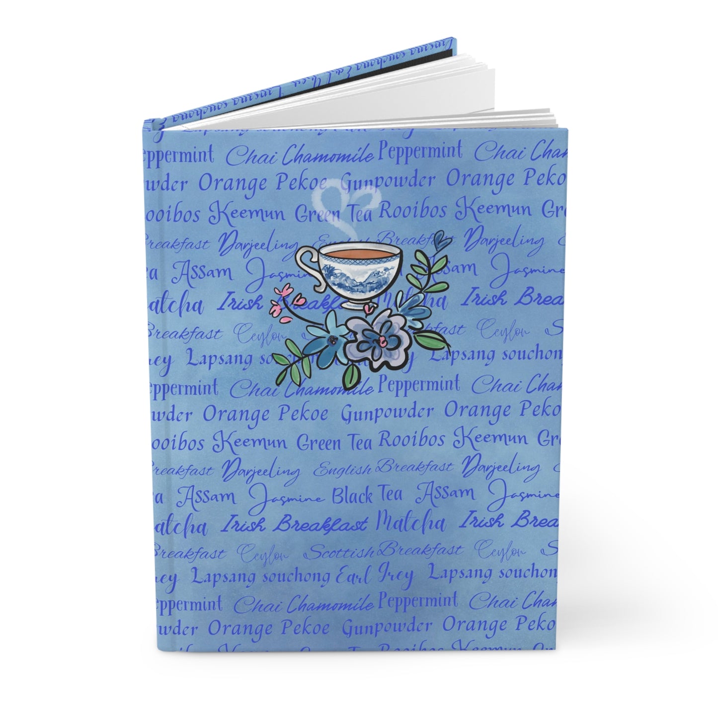 Blue Teacup Hardcover Journal