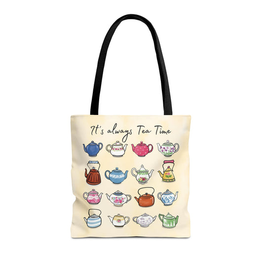 Always Tea Time Tote Bag, Teapots