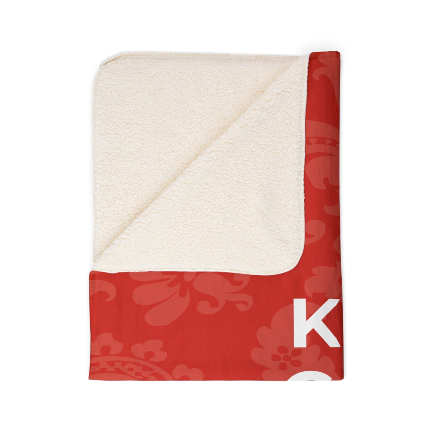 Keep Calm Red Cozy Fleece Sherpa Blanket