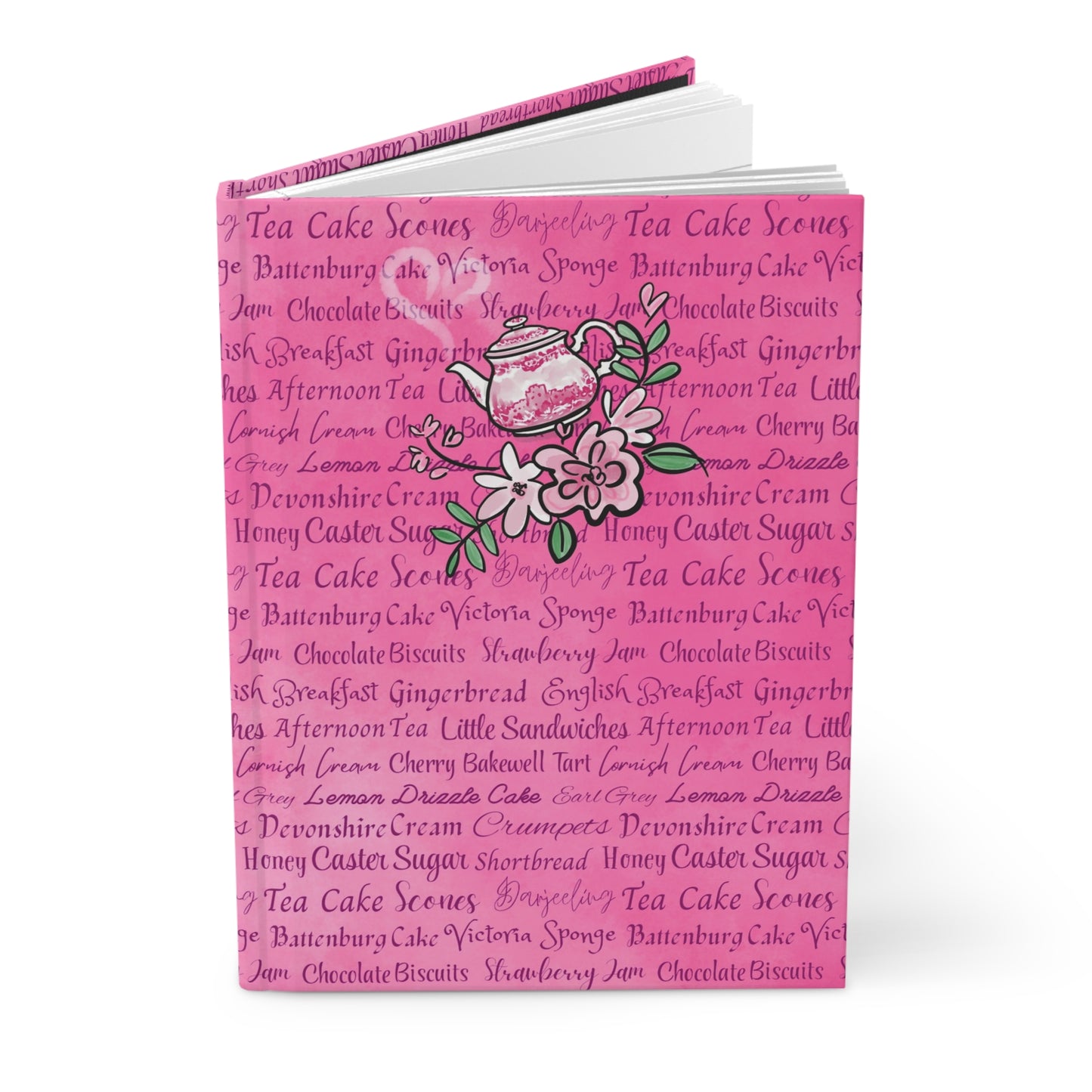 Pink Teapot Hardcover Journal