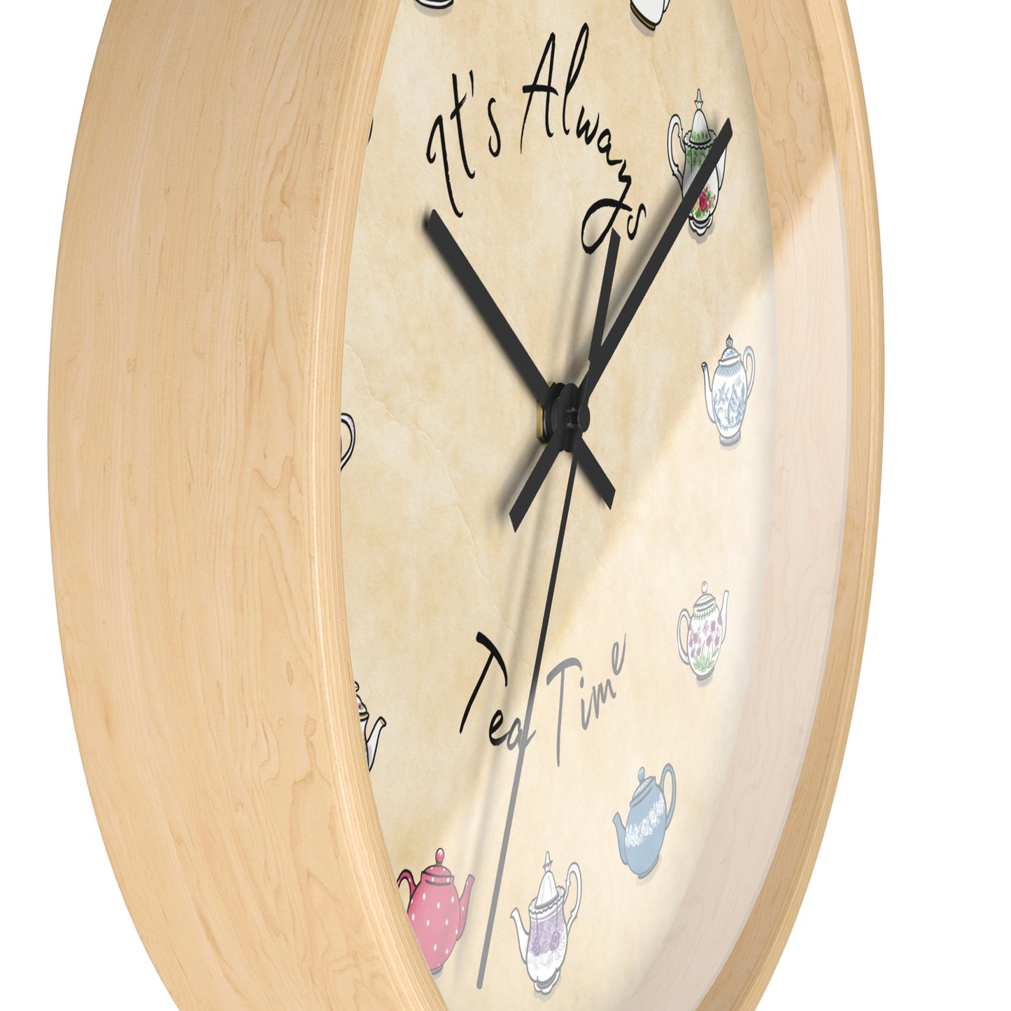 Always Tea Time Teapots Wall Clock