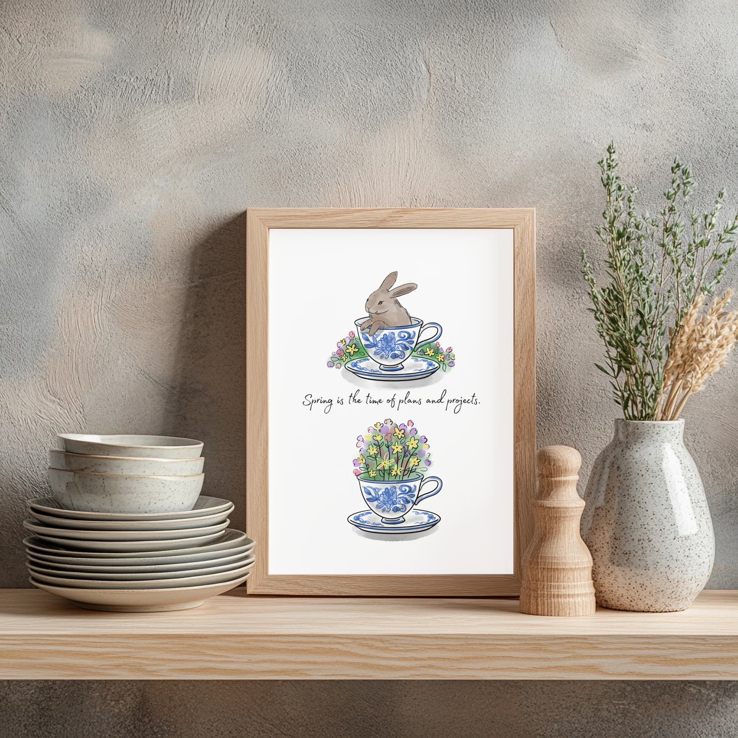 Spring Teacups Print Set