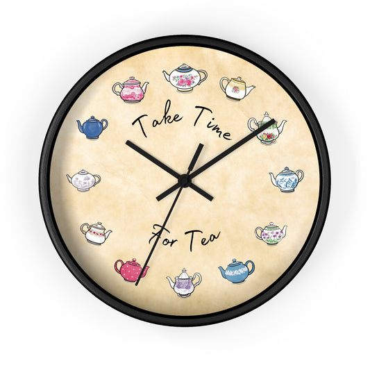 Take Time for Tea Teapots Clock