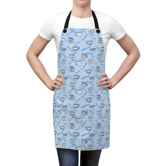 Blue Tea Party Apron