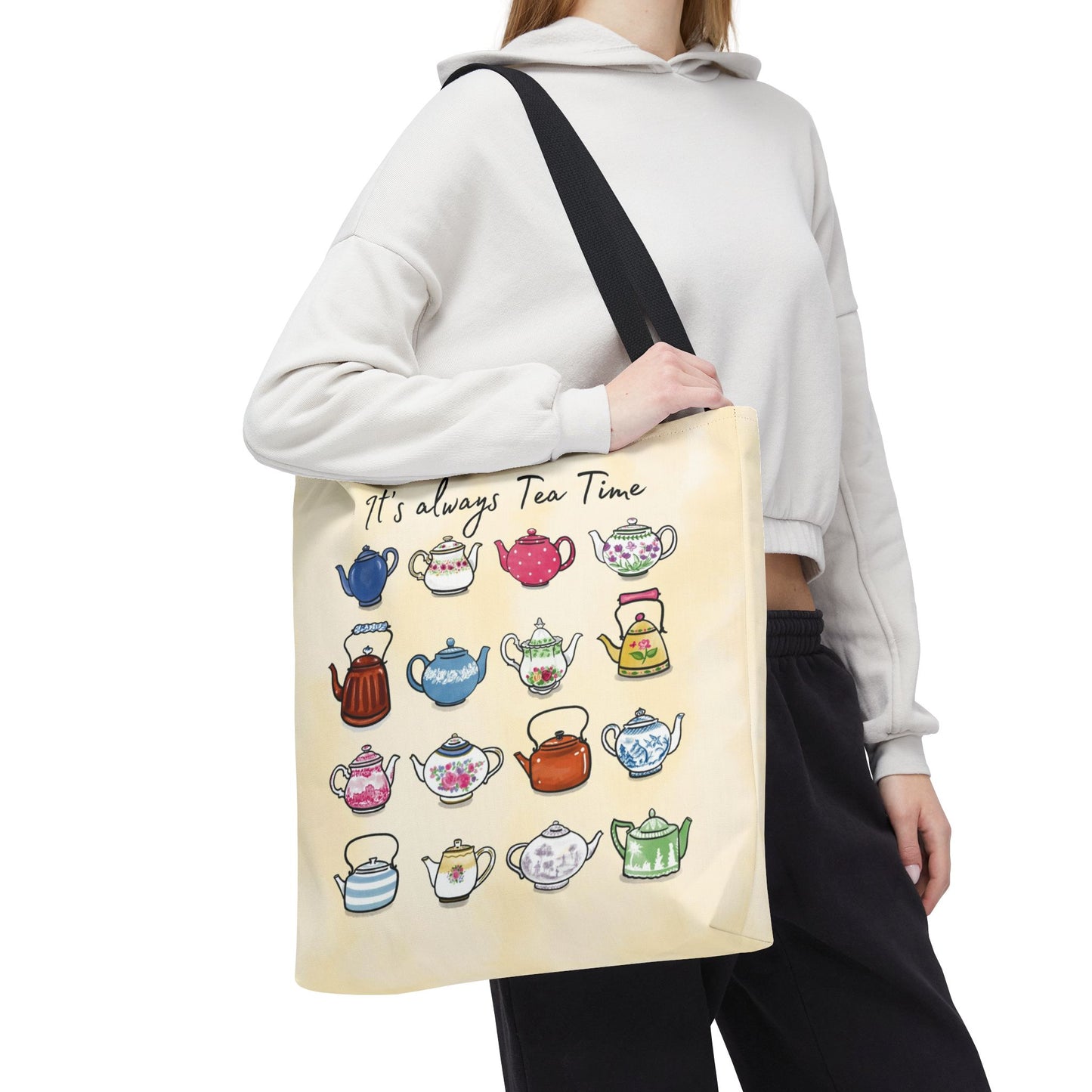 Always Tea Time Tote Bag, Teapots