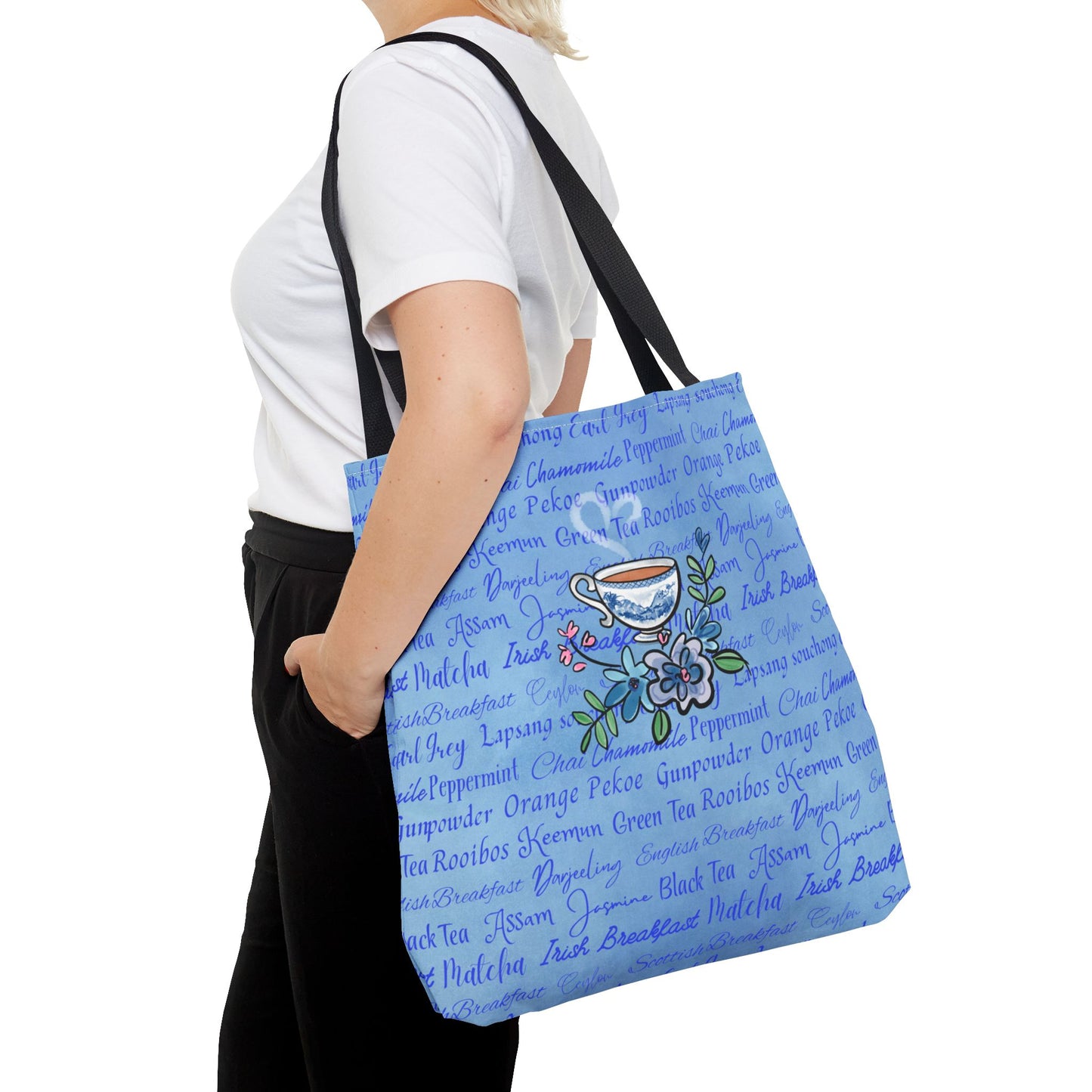 Blue Tea Cup Tote Bag