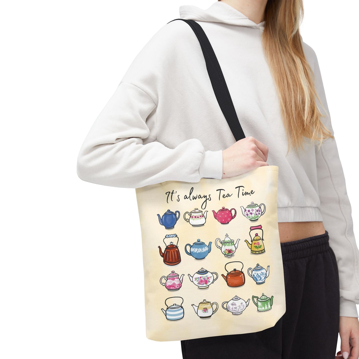 Always Tea Time Tote Bag, Teapots