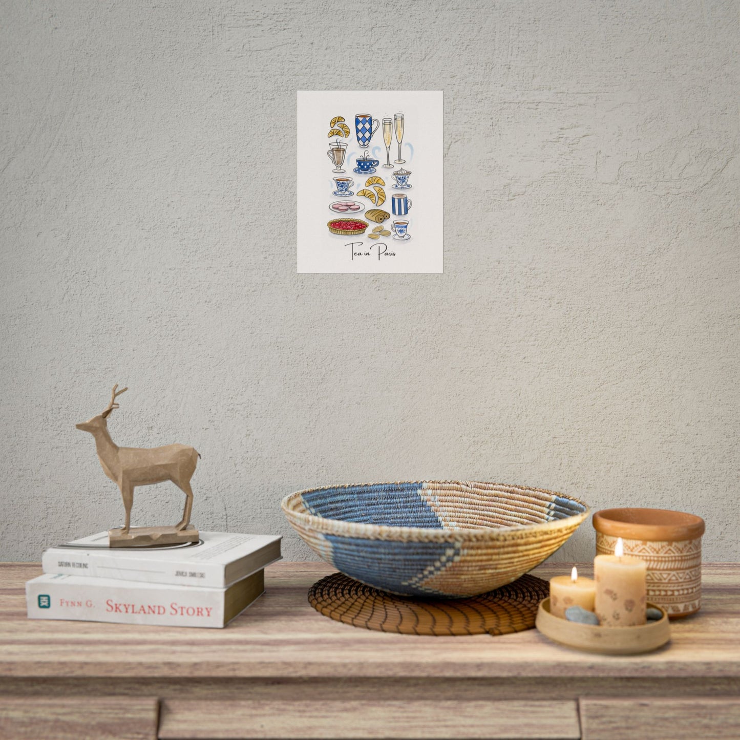 Special Tea in Paris Blue Design