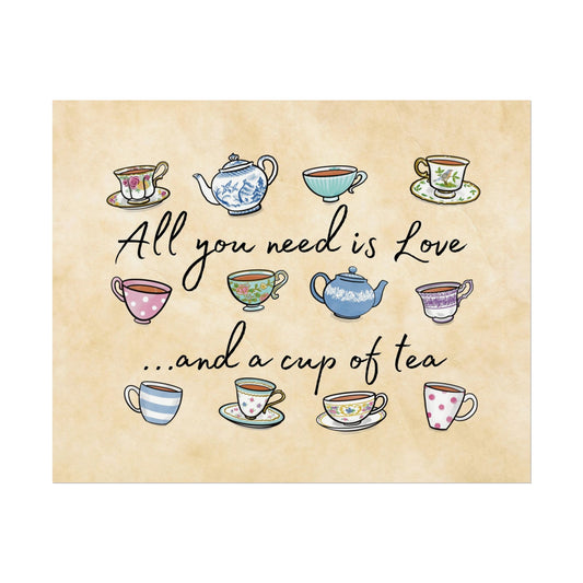 Love and Tea Multi Color Print