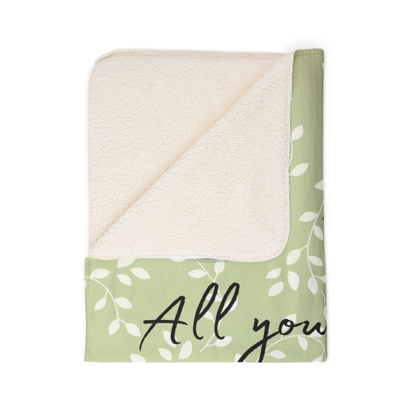 Love and  Tea Cozy Fleece Sherpa Blanket