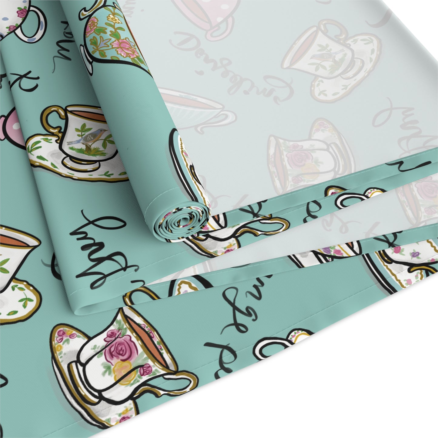 Colorful Cups Table Runner