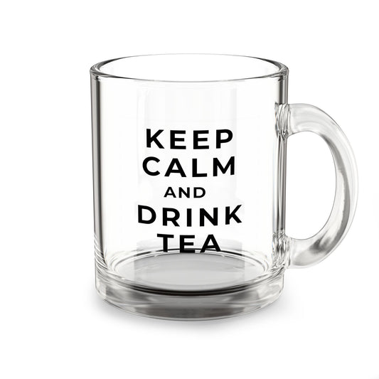 Keep Calm Clear Glass Mug