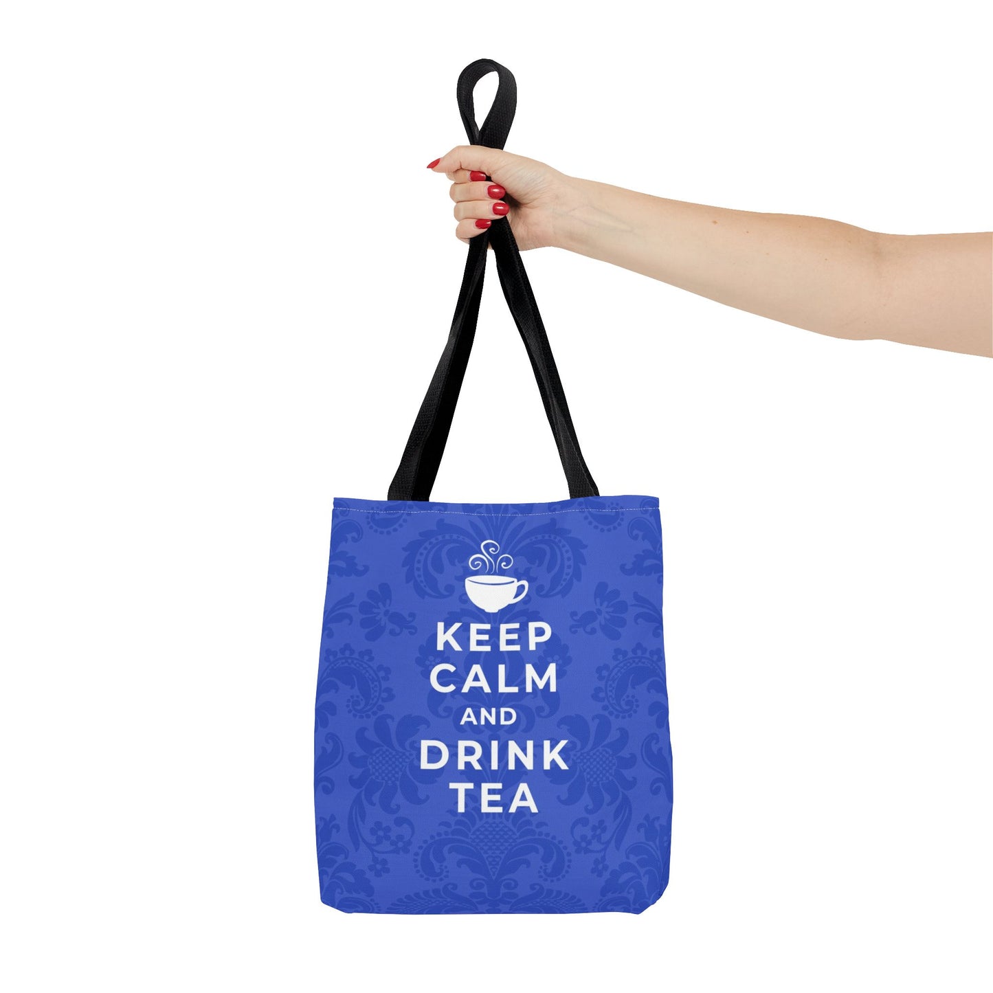 Blue Keep Calm Tea Lover Tote Bag
