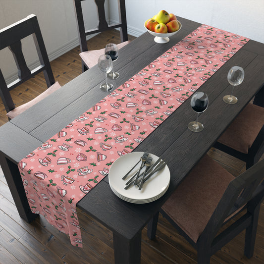 Christmas Teacups Table Runner