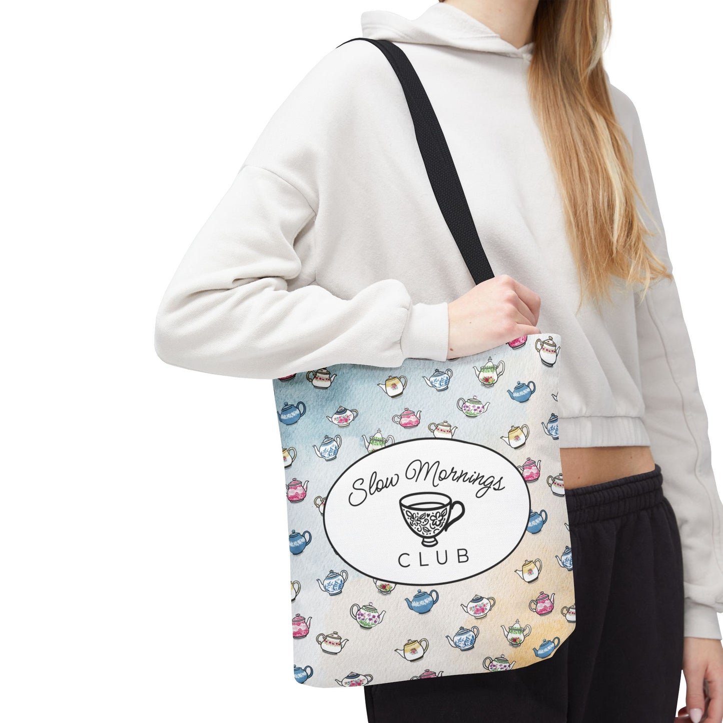 Slow Mornings Club Tote Bag