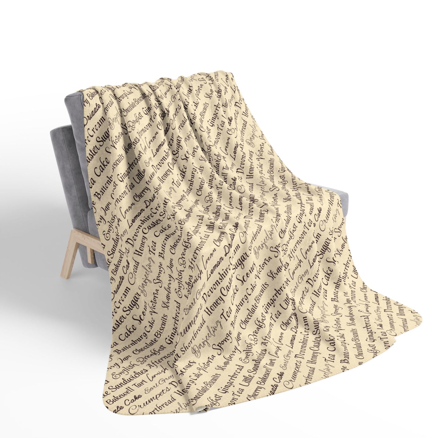 Teatime Treats Cozy Fleece Sherpa Blanket