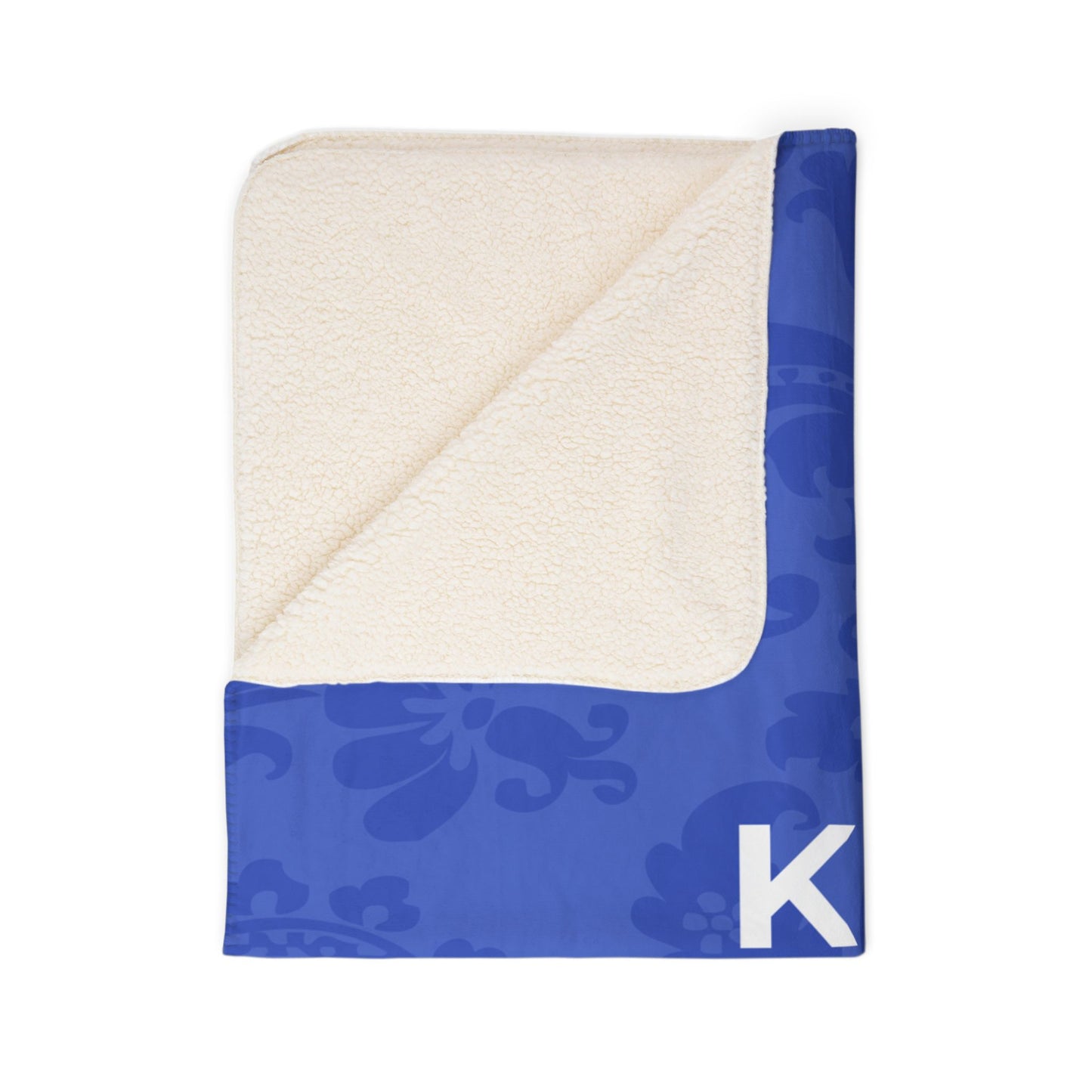 Keep Calm Blue Cozy Fleece Sherpa Blanket