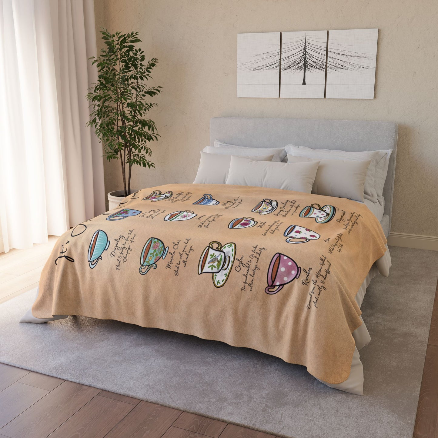 Always Teatime Cozy Fleece Sherpa Blanket
