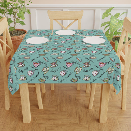 Colorful Teacup Tablecloth