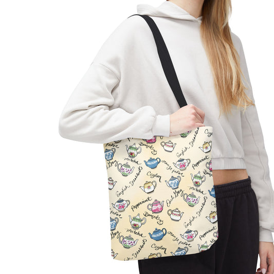 Teapots Pattern Tote Bag