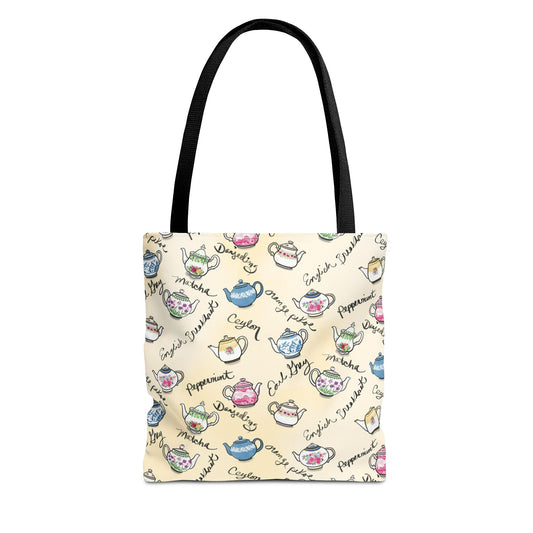 Teapots Pattern Tote Bag