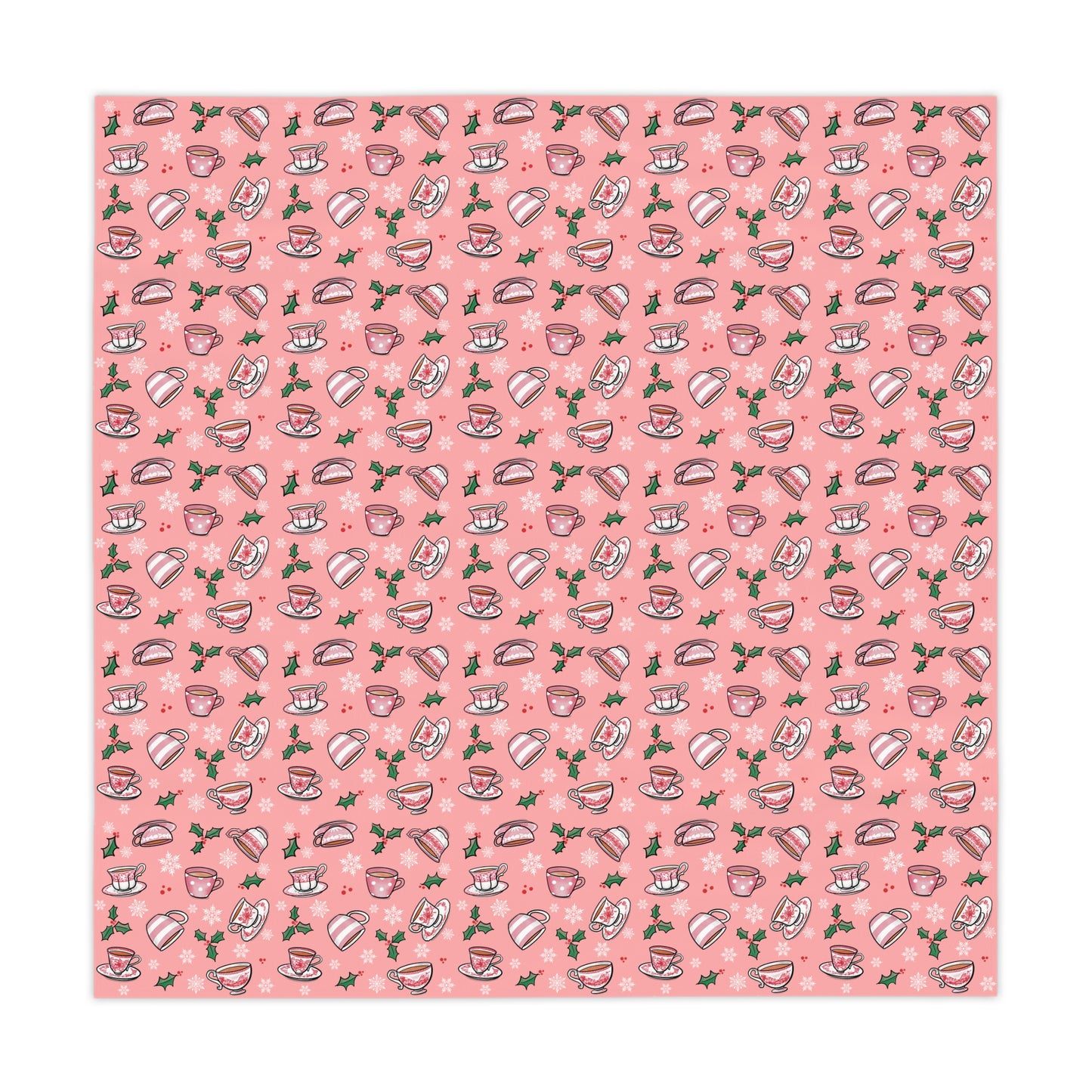 Christmas Teacup Tablecloth
