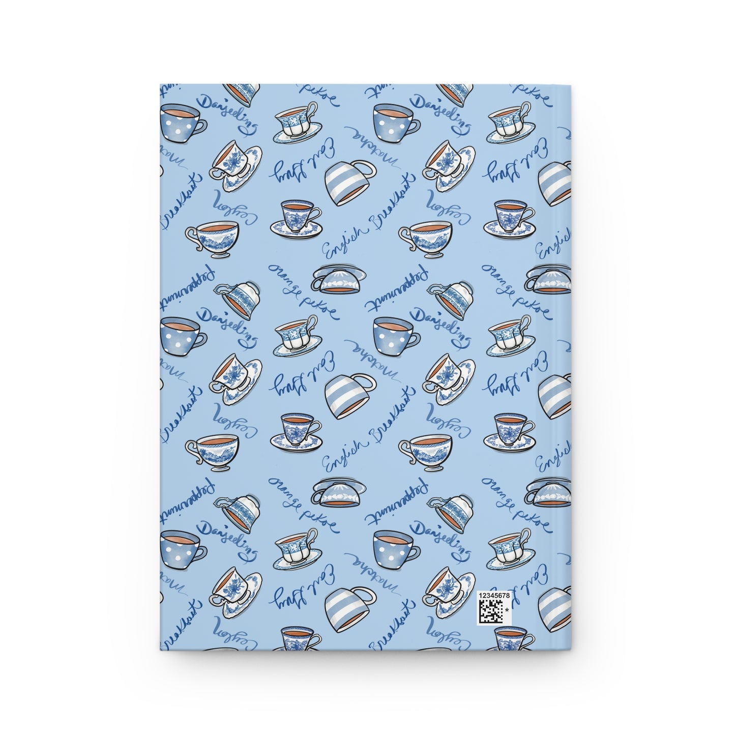 Blue and White Teacup Hardcover Journal