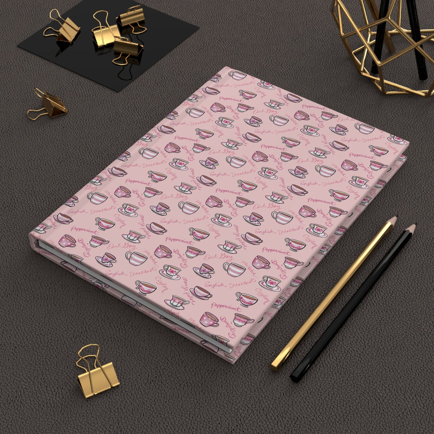 Pink Teacup Hardcover Journal