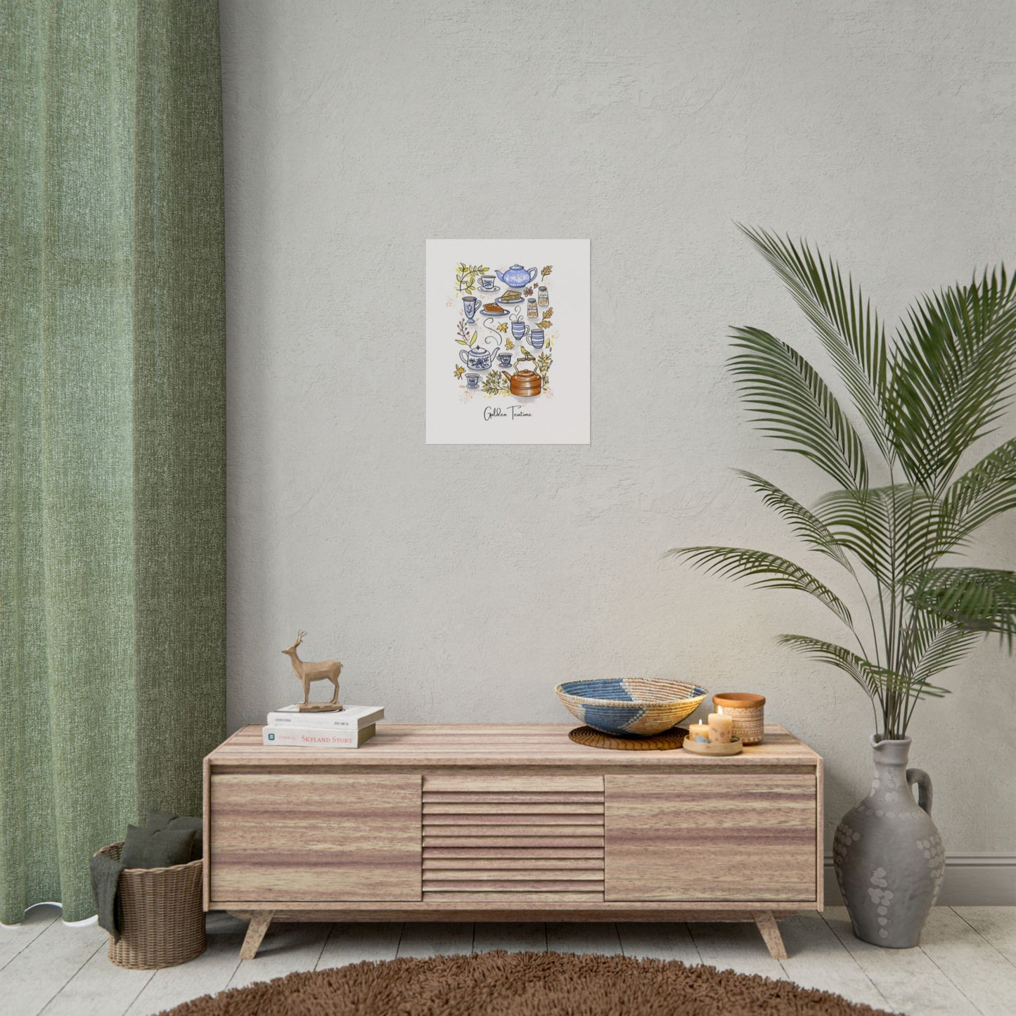 Golden Teatime Wall Art
