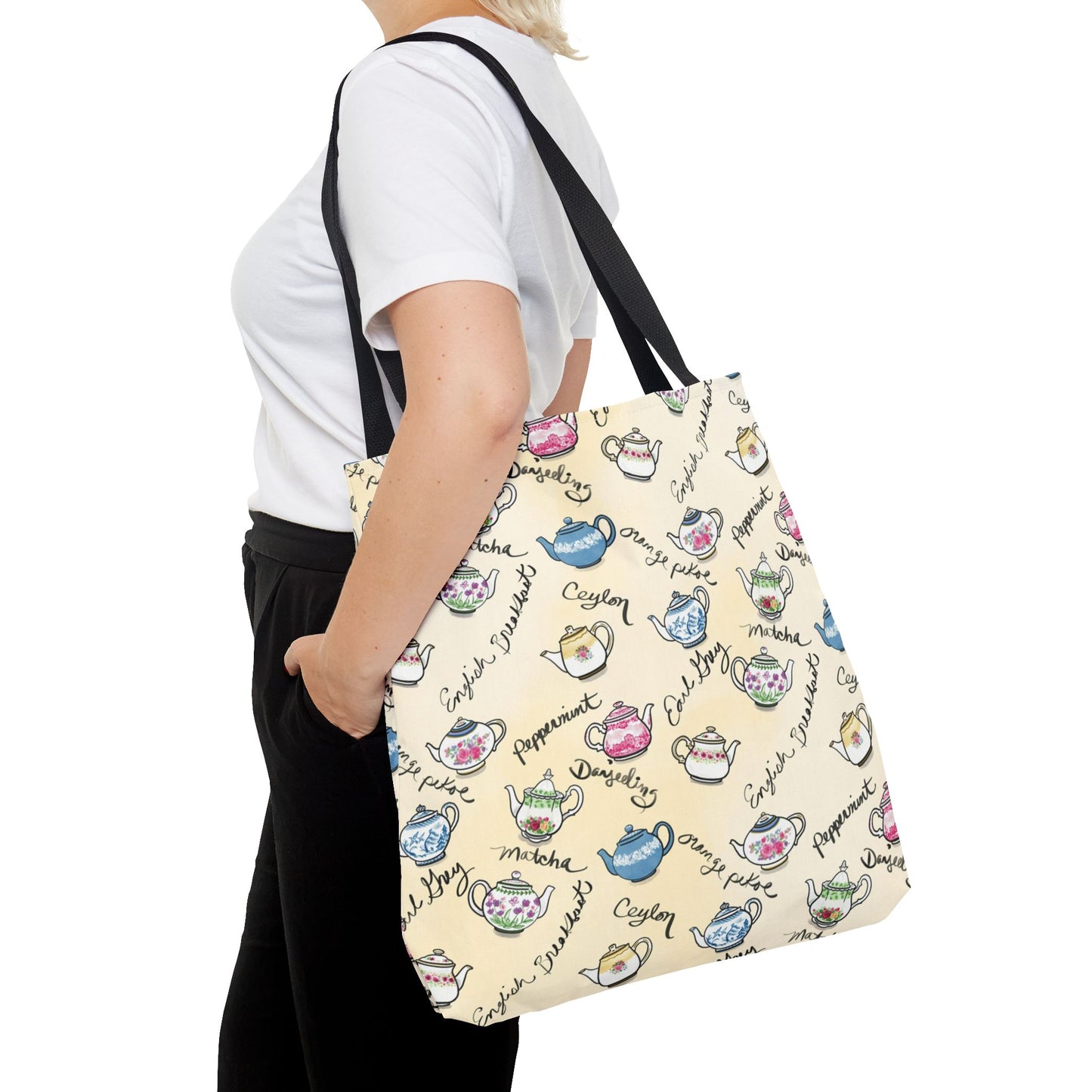 Teapots Pattern Tote Bag