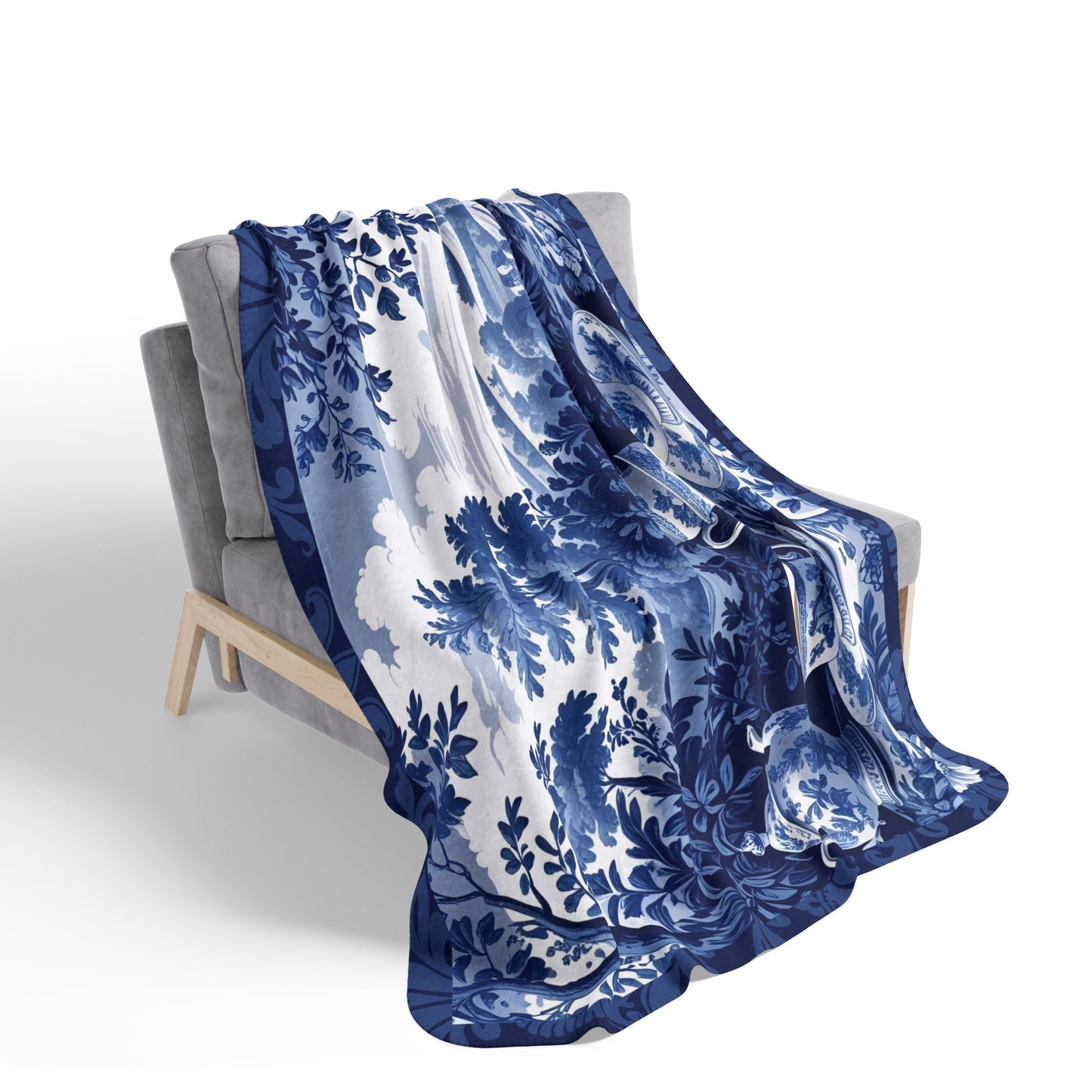 Teatime Picnic Cozy Fleece Sherpa Blanket