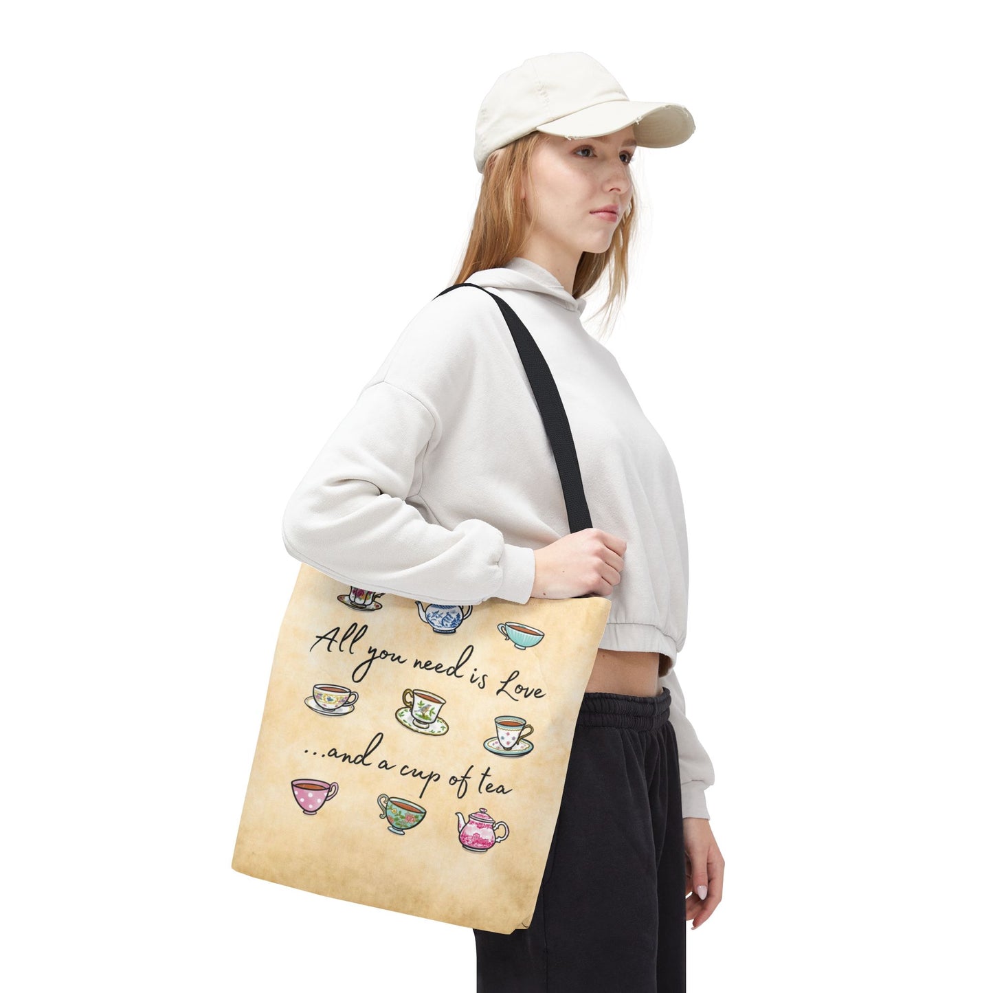 Love and Tea Tote Bag, Multi Color