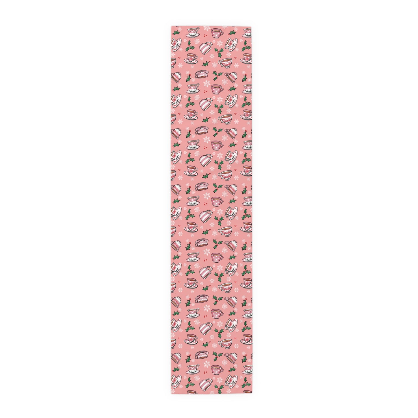 Christmas Teacups Table Runner