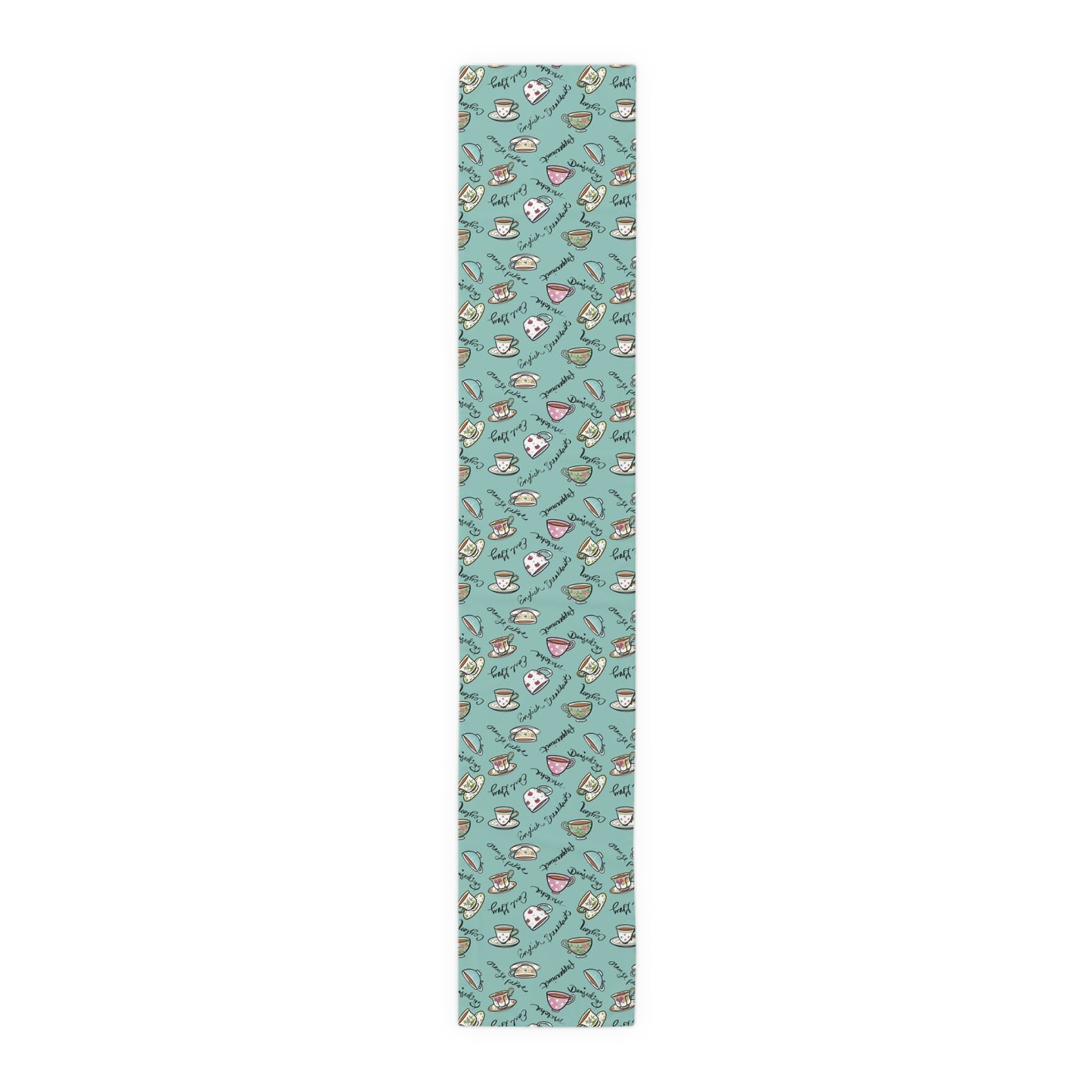 Colorful Teacups Table Runner