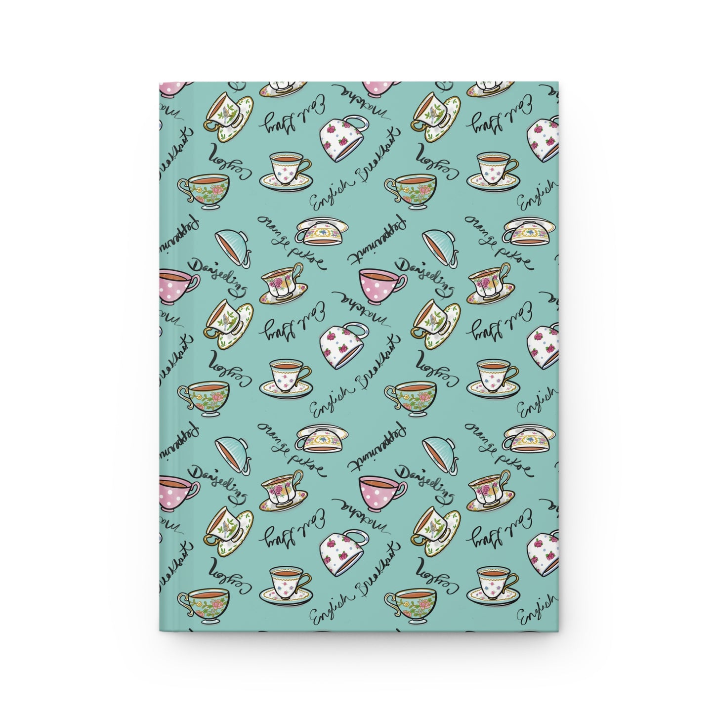 Colorful Teacups Hardcover Journal