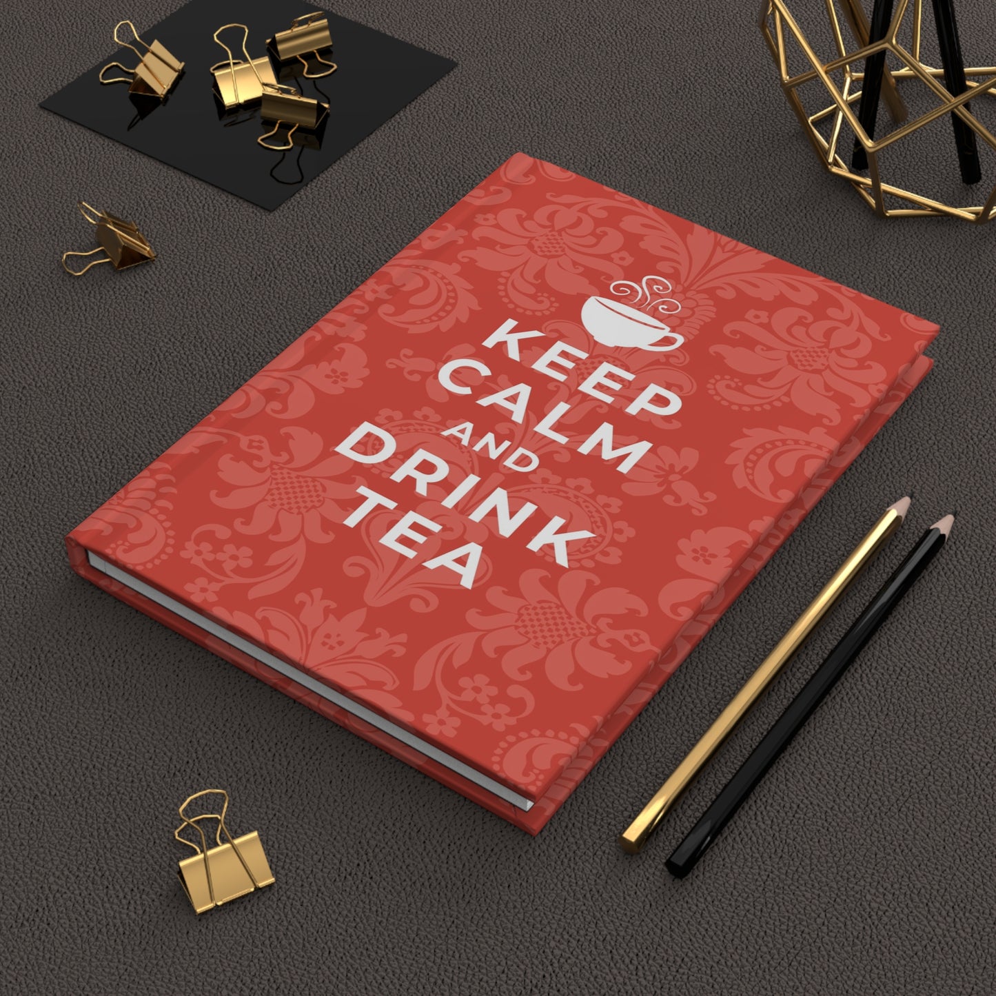 Keep Calm Red Hardcover Journal